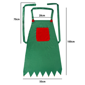 Sarkans priekšauts Ziemassvētku elfa priekšauts Ziemassvētku rotājumu virtuves priekšauts Ziemassvētku neausta priekšauta kostīms