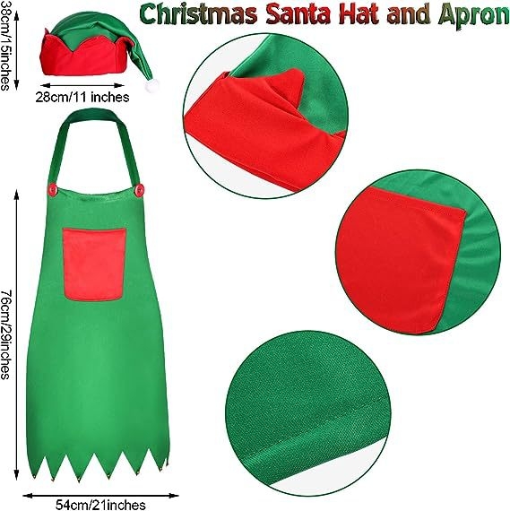 Sarkans priekšauts Ziemassvētku elfa priekšauts Ziemassvētku rotājumu virtuves priekšauts Ziemassvētku neausta priekšauta kostīms
