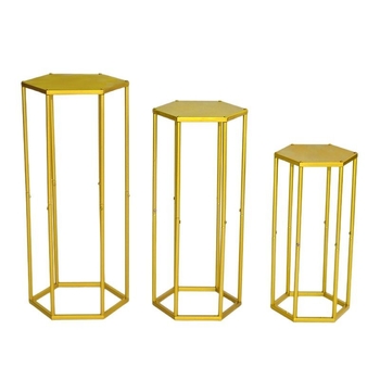 Νέα εξαγωνική βάση για επιδόρπιο σε διασυνοριακές πωλήσεις για γάμο, πάρτι διακοπών, διακόσμηση γενεθλίων, τρισδιάστατη εσωτερική διακόσμηση γάμου