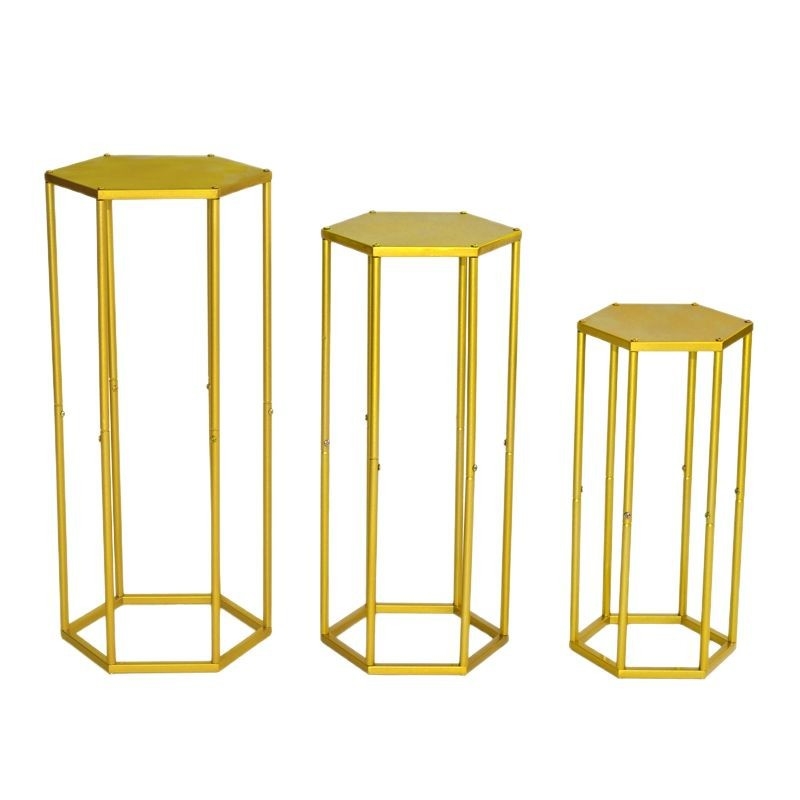 Határokon átnyúló, nagy forgalmú, új, hatszögletű desszerttorta-állvány esküvőre, ünnepi partira, születésnapi dekorációra, háromdimenziós esküvői beltéri beállításra