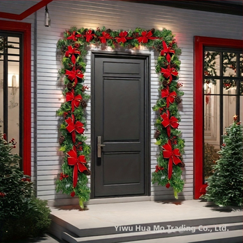 Hua Mo 2025 Határokon átnyúló Temu új karácsonyi szövet rattan karácsonyi hangulat udvari ajtó függő barkács dekoráció lépcső