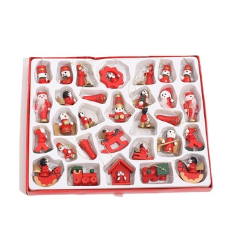 Pārrobežu Ziemassvētku eglīšu rotājumi Ziemassvētku koka multfilmas kulons Vecā vīra leļļu lelle krāsainā kastītē dāvināma dāvana vairumtirdzniecībā