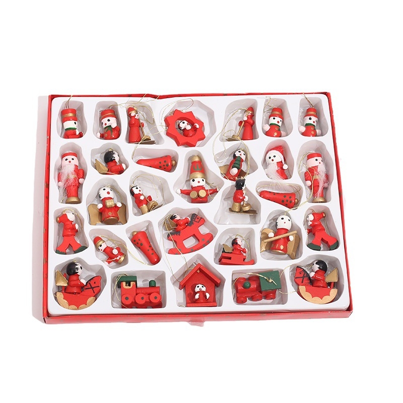 Pārrobežu Ziemassvētku eglīšu rotājumi Ziemassvētku koka multfilmas kulons Vecā vīra leļļu lelle krāsainā kastītē dāvināma dāvana vairumtirdzniecībā