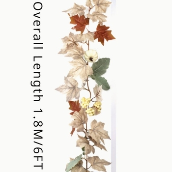 Temu Hot Sale Amazon Cross-Border Λευκή κολοκύθα Φθινοπωρινή Διακοσμητική Σύνθεση Rattan Ημέρα των Ευχαριστιών Rattan από σφένδαμο