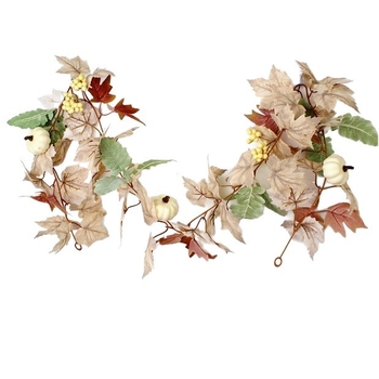 Temu Hot Sale Amazon Cross-Border Λευκή κολοκύθα Φθινοπωρινή Διακοσμητική Σύνθεση Rattan Ημέρα των Ευχαριστιών Rattan από σφένδαμο