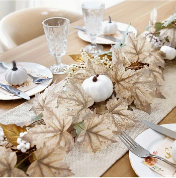 Temu Hot Sale Amazon Cross-Border Λευκή κολοκύθα Φθινοπωρινή Διακοσμητική Σύνθεση Rattan Ημέρα των Ευχαριστιών Rattan από σφένδαμο