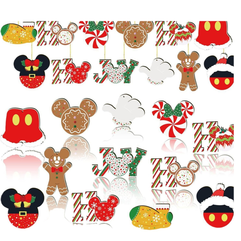 Трансгранични креативни коледни сладки дървени костюми висулки коледна украса за елха консумативи за домашно парти декорации