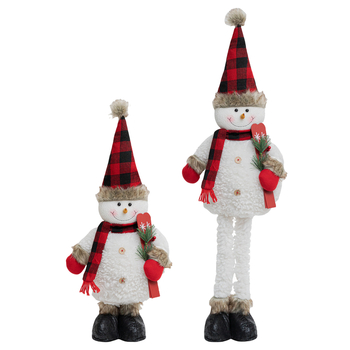 Piiriülesed uued tooted Jõulud Must ja Punane Ruudukujuline Kootud Terava Müts Lumememme Kaunistused Jõulu Lumememme Püstolevad Kaunistused