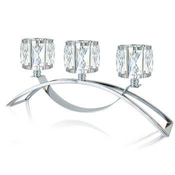 Tarpvalstybinis „Amazon Nordic“ modernus trijų galvų metalinis krištolinis žvakidė romantiška žvakių šviesa vakarienės stalo dekoracija prancūziško stiliaus namams