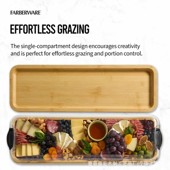 Európai téglalap alakú deli vágódeszka sajttálca tálca tömörfa parti gyümölcssaláta prezentáció steak sajttálca