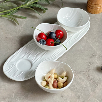 Домакински дипове Храна Закуски Хол Трапезария Закуски преди хранене Чиния със сушени плодове Течаща вода Модел Креативни керамични чинии