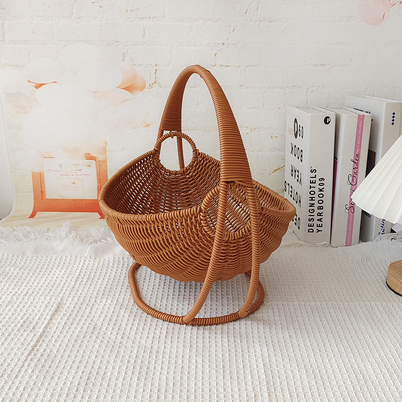 Rotangist häll hoiukorv suupiste magustoidu puuviljataldrik puuviljakorv laua teelaua hoiukorv