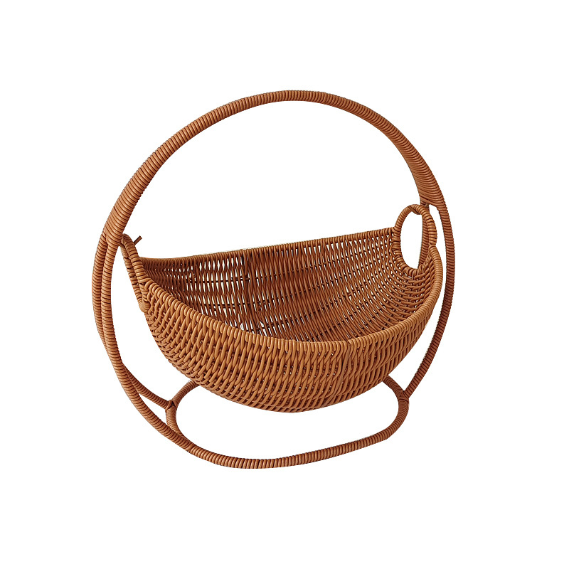 Rotangist häll hoiukorv suupiste magustoidu puuviljataldrik puuviljakorv laua teelaua hoiukorv