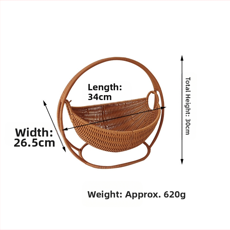 Rotangist häll hoiukorv suupiste magustoidu puuviljataldrik puuviljakorv laua teelaua hoiukorv