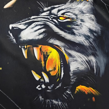 Ευρωπαϊκή και αμερικανική διασυνοριακή αγορά υψηλής μόδας Tiger Wrath 3D τυπωμένο ανδρικό μπλουζάκι POLO με μακριά μανίκια και αναπνεύσιμο φερμουάρ