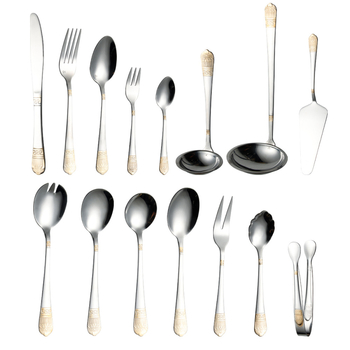 Διασυνοριακή φόρμα επιτραπέζιων σκευών από ανοξείδωτο ατσάλι Amazon, ξύλινο κουτί με μαχαίρι, πιρούνι και κουτάλι για μπριζόλα Crown, δώρο φόρμας επιτραπέζιων σκευών 72 τεμαχίων