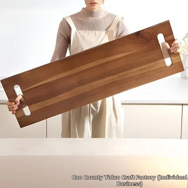 Obdĺžniková doska na krájanie z akácie, kuchynská doska na krájanie ovocia a občerstvenia z masívneho dreva, skladacia doska na krájanie steakov