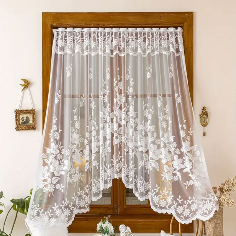 1 vnt. nauja bijūnų langų užuolaida svetainės ir miegamojo dekoravimui, šviesą praleidžianti ir privatumą sauganti personalizuota dekoratyvinė užuolaida