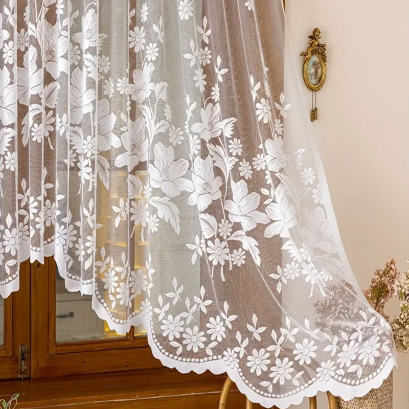 1 vnt. nauja bijūnų langų užuolaida svetainės ir miegamojo dekoravimui, šviesą praleidžianti ir privatumą sauganti personalizuota dekoratyvinė užuolaida