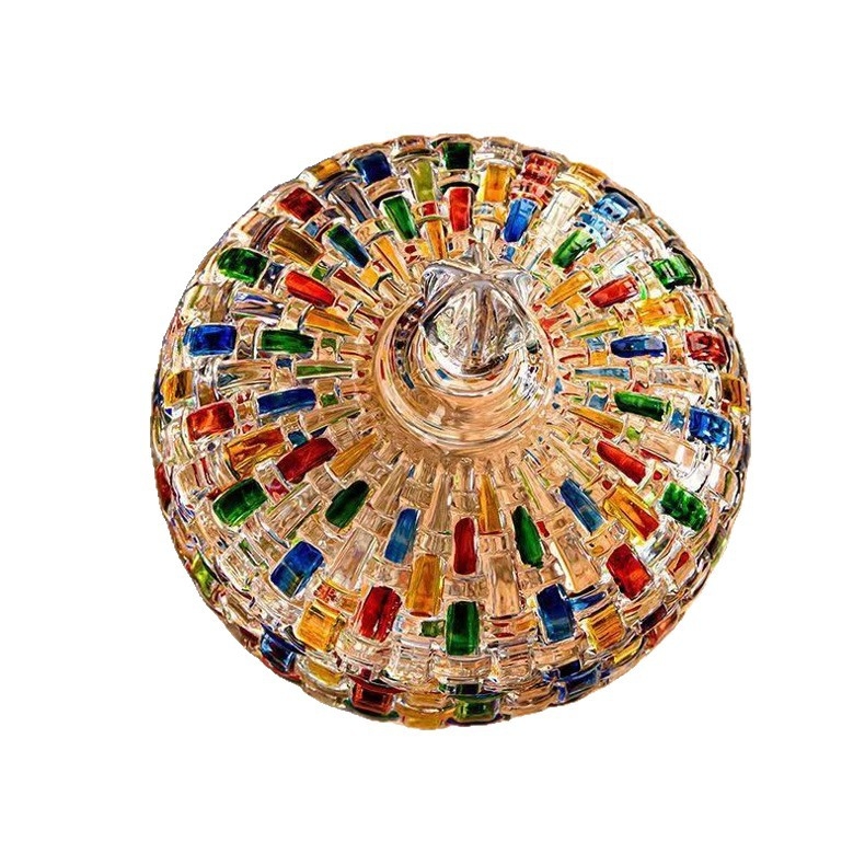 Flavinz európai stílusú üveg cukorkásüveg fedéllel, aszalt gyümölcsös snack üveg, háztartási gyümölcstálca, nappali cukorkás pohár, cukortartó