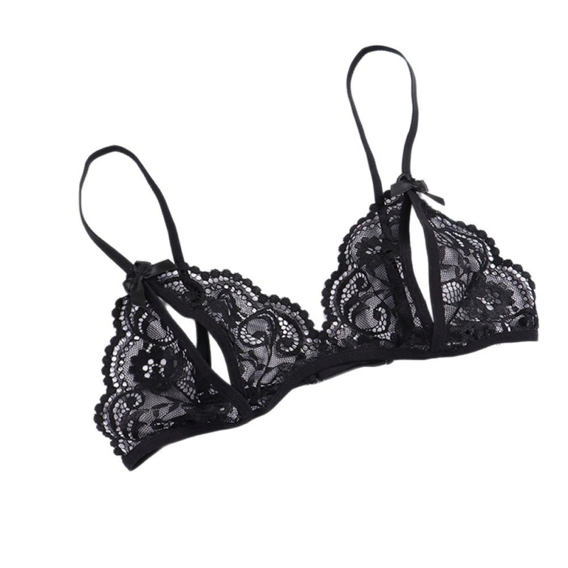 Užsienio prekybos karšto pardavimo seksualūs apatiniai seksualūs tuščiaviduriai pusiau permatomi nėriniai atviros krūtinės liemenėlė push-up plona liemenėlė