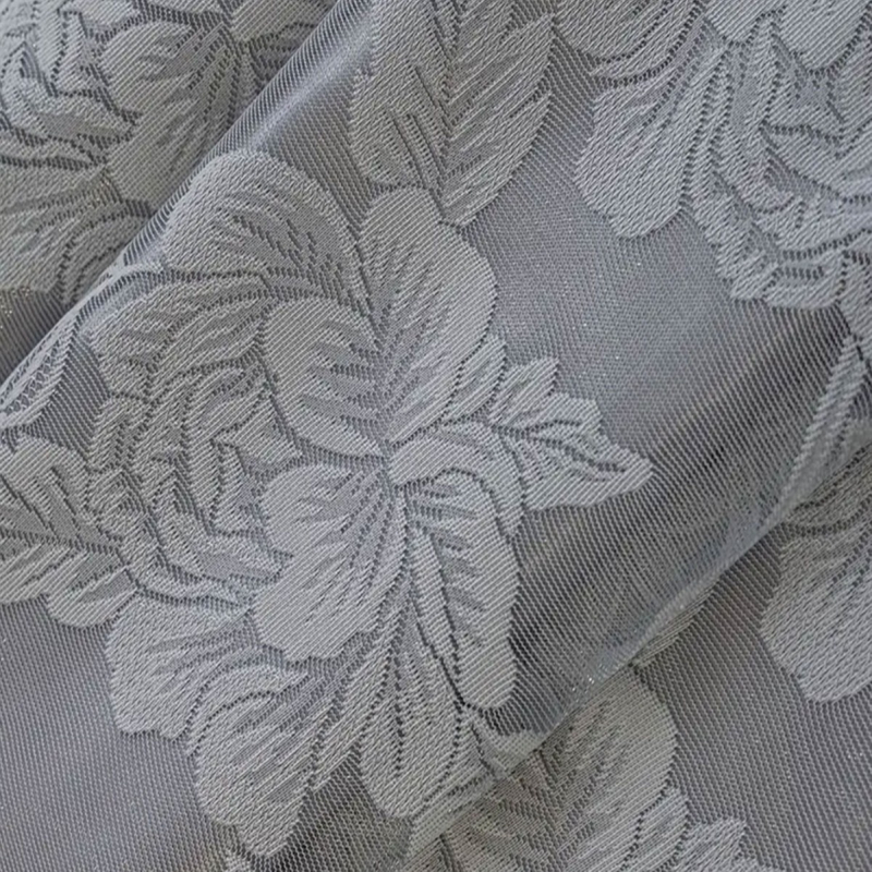 1 vnt. Nauja pilka žakardo dvigubo sluoksnio namų svetainės miegamojo dekoravimo užuolaida