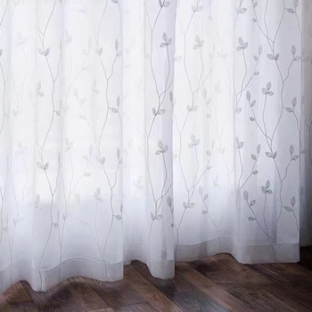 Maža gaivios pastoracinės vandens žolės marlės užuolaida, apsauganti nuo saulės, lango ekranas, įlankos langas, balkonas, svetainė, miegamasis, prancūziški nėriniai, svajinga balta marlė