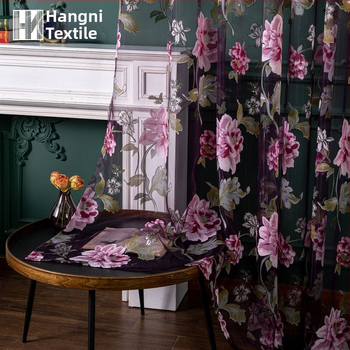 Ploni amerikietiški permatomi spausdinti langų ekranai, namų atmosferos dekoravimas, baigtos užuolaidos su marle, tarpvalstybinės spausdintos marlės užuolaidos