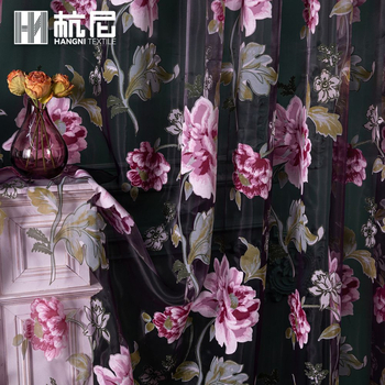 Ploni amerikietiški permatomi spausdinti langų ekranai, namų atmosferos dekoravimas, baigtos užuolaidos su marle, tarpvalstybinės spausdintos marlės užuolaidos