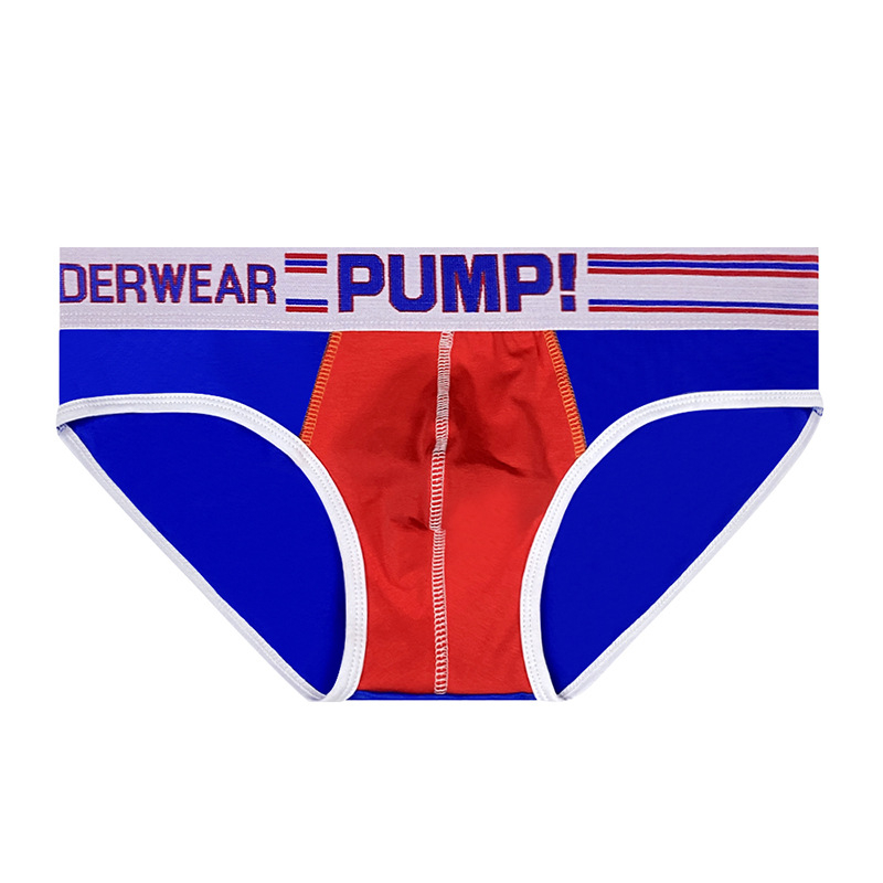 PUMP! Szexi, színben illő alsónemű, alacsony derekú, izgalmas, domború, zsebes, szexi nadrág, férfi MP222