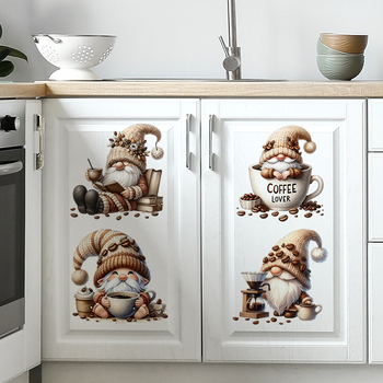 Kavos Kalėdų Senelio dekoratyvinis lipdukas Vaikų kambario spintelės dekoratyvinis lipdukas Vonios kambario tualeto uždangalo sienos lipdukas 36019