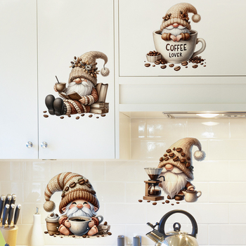 Διακοσμητικό αυτοκόλλητο καφέ Άγιου Βασίλη με διακοσμητικό αυτοκόλλητο παιδικού δωματίου, διακοσμητικό αυτοκόλλητο μπάνιου, κάλυμμα τουαλέτας, αυτοκόλλητο τοίχου 36019