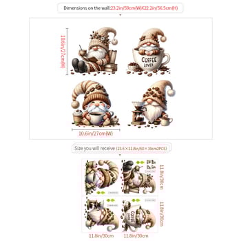 Διακοσμητικό αυτοκόλλητο καφέ Άγιου Βασίλη με διακοσμητικό αυτοκόλλητο παιδικού δωματίου, διακοσμητικό αυτοκόλλητο μπάνιου, κάλυμμα τουαλέτας, αυτοκόλλητο τοίχου 36019