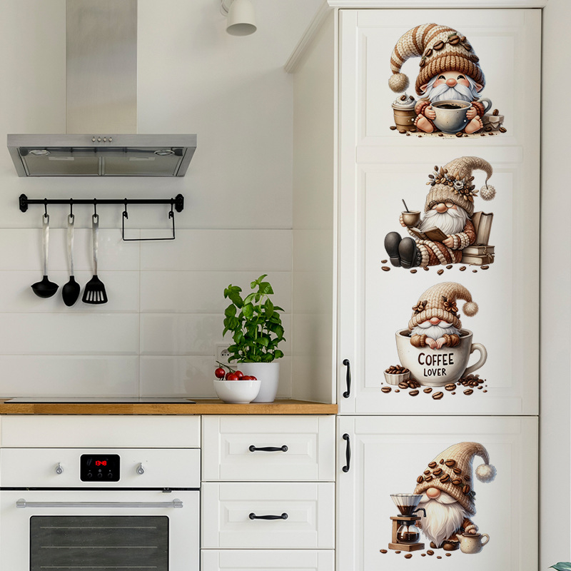Kavos Kalėdų Senelio dekoratyvinis lipdukas Vaikų kambario spintelės dekoratyvinis lipdukas Vonios kambario tualeto uždangalo sienos lipdukas 36019