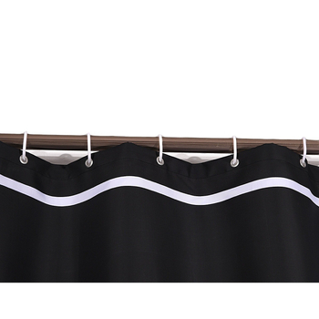 Piiriülene uus veekindel tualettruumi vaheseinaga dušikardin lihtsa musta ingliskeelse tähega dušikardina dušikardina tootjad