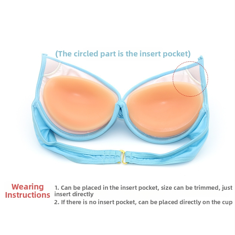 Nähtamatu silikoonist rinnapadi, väike rind, suurendatud, paksendatud sisetükiga ujumisriided, bikiinipesu, kolmemõõtmeline ülemine kronstein, naiste rinnapadi