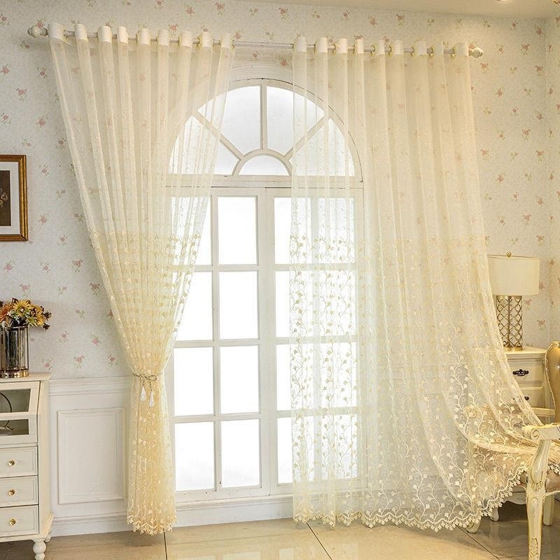 2025 m. naujas meniškas modernus šviesus prabangus langų ekranas miegamasis svetainė balkonas permatomas saulės skydelis nuo saulės siuvinėta marlės užuolaida svajonė