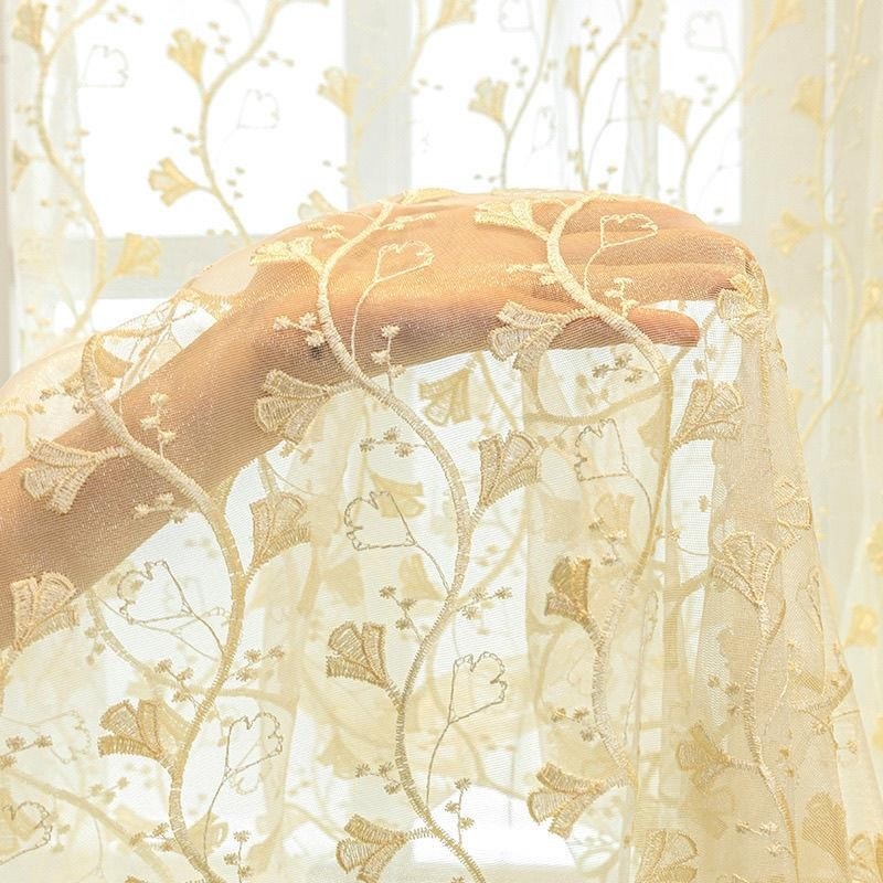 2025 m. naujas meniškas modernus šviesus prabangus langų ekranas miegamasis svetainė balkonas permatomas saulės skydelis nuo saulės siuvinėta marlės užuolaida svajonė