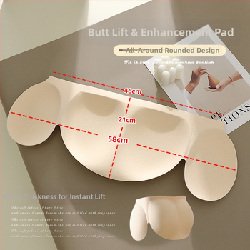 Tuhara tõstmisega polsterdatud teksad tuharate suurendamiseks ja vormimiseks, unisex paksendatud puusatõstmise maagia virsikukujulise ja kauni tuhara saavutamiseks