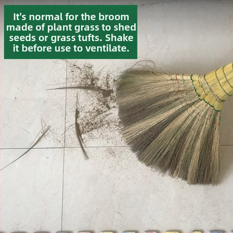 Под Вътрешен прах Тръстикова метла Тръстикова метла Перо Домашен материал Винтидж метла Коса Семейство Творчески