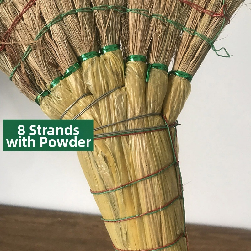 Под Вътрешен прах Тръстикова метла Тръстикова метла Перо Домашен материал Винтидж метла Коса Семейство Творчески