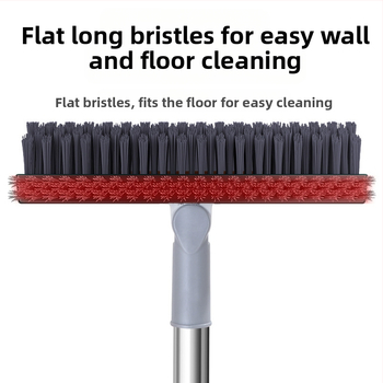 Perie de podea pentru cusături, perie de podea pentru baie, spălare pereți, curățare gresie, mâner lung, perie de podea pentru baie, fără unghi mort