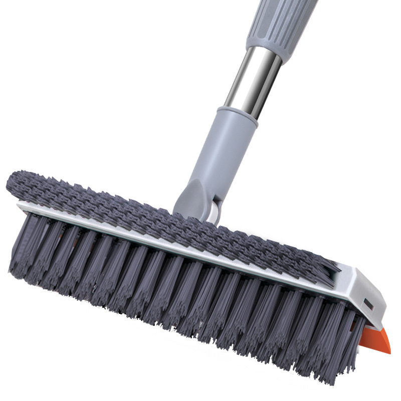 Perie de podea pentru cusături, perie de podea pentru baie, spălare pereți, curățare gresie, mâner lung, perie de podea pentru baie, fără unghi mort