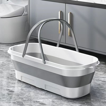 Πτυσσόμενος κουβάς σφουγγαρίστρας εργοστασιακής παρτίδας πυκνωμένος ανθεκτικός κουβάς πλυσίματος αυτοκινήτων εξωτερικού χώρου οικιακού ορθογώνιου φορητού πλαστικού κουβά μονού κουβά