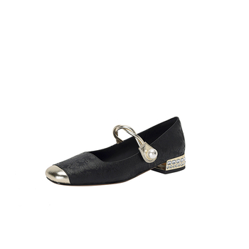 Παπούτσια Mary Jane 2024 Άνοιξη Νέα Γυναικεία Παπούτσια Δερμάτινα Παπούτσια σε ασορτί χρώμα με χοντρό τακούνι, χαμηλό τακούνι και ρηχό στόμιο, μεγάλα μεγέθη Επιστροφή χρημάτων