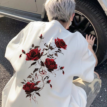 Amerikai divatos márkájú, rózsaszín mintás, rövid ujjú pólók férfiaknak és nőknek, nyári laza dizájnnal, páros félujjú felsők