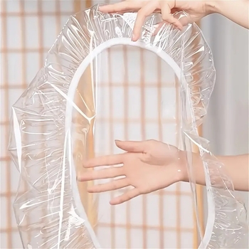 Διασυνοριακό δημοφιλές οβάλ διαφανές κάλυμμα τραπεζιού αδιάβροχο, ανθεκτικό στη σκόνη, εύκολο στο καθάρισμα τραπεζομάντιλο, διαφανές ελαστικό τραπεζιού από PVC