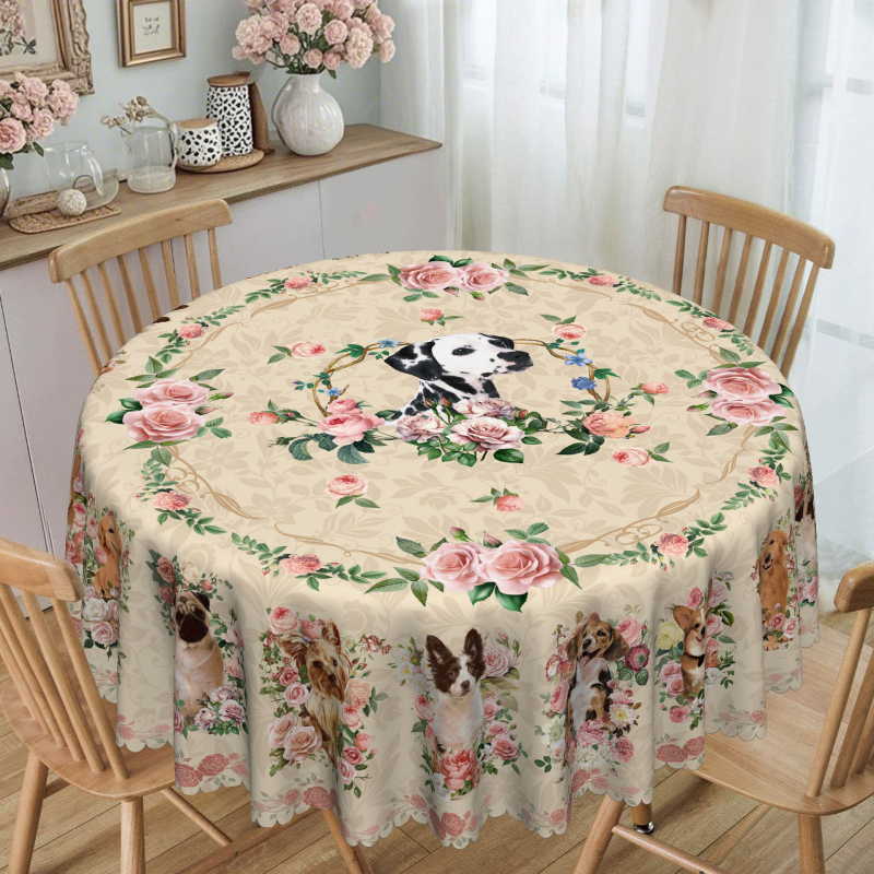 Kakas kerek terítő, nyári tavaszi dekoráció, piknik és udvar, piknik poliészter terítő, napraforgó terítő