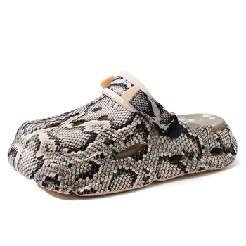 Gyvatės odos skylių batai vasariniai viršutiniai drabužiai storapadis dilimui atsparūs sandalai EVA kvėpuojantys neslystantys dezodorantai poroms paplūdimio baotou šluostė