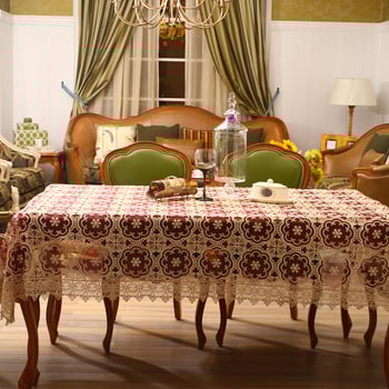 Διασυνοριακό Σκανδιναβικό Κέντημα Κοίλο Κέντημα Τραπεζομάντιλο σε Στρώσεις Κινέζικο Κόκκινο Τραπεζομάντιλο Τσαγιού Πολυχρηστική Πετσέτα Αδιάβροχη στη Σκόνη